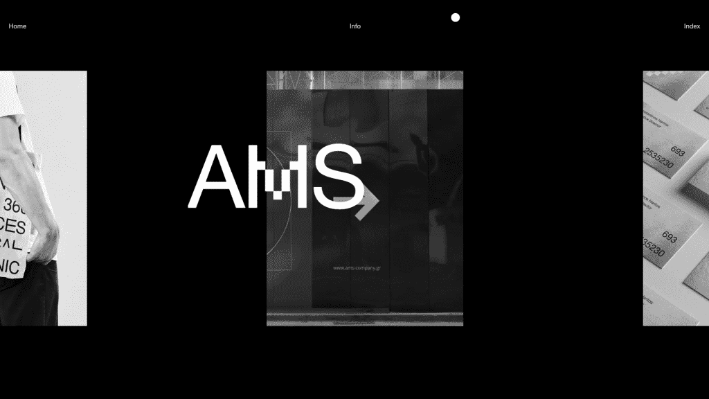 Screenshot der AHS-Webseite mit modernem minimalistischen Branding-Layout