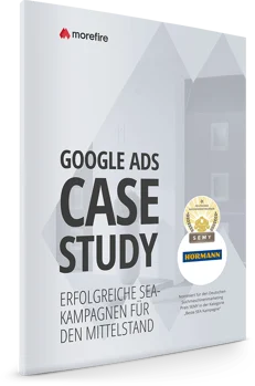 3D-Cover der Google Ads Case Study für erfolgreiche SEA-Kampagnen im Mittelstand