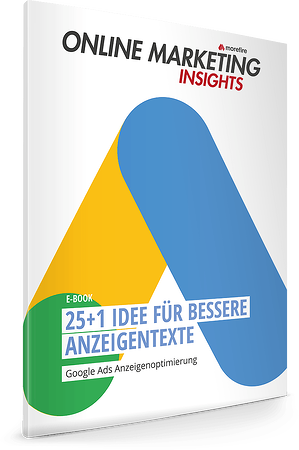 E-Book Cover: 25+1 Ideen für bessere Anzeigentexte zur Optimierung von Google Ads