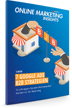 E-Book Cover: 7 Google Ads B2B Strategien für mehr Kunden