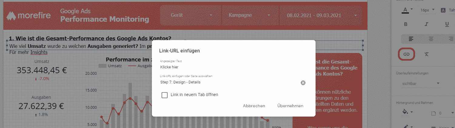 Link-URL einfügen