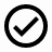 Minimalistische Aufzählungsliste in Schwarz-Weiß als Icon.