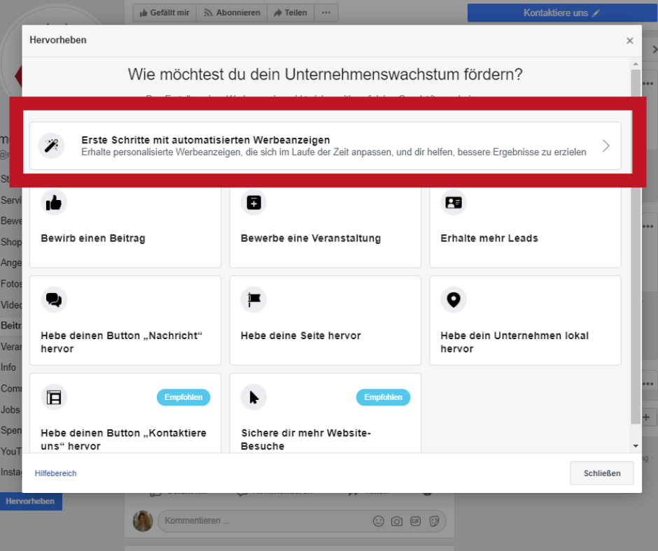 Automatisierte Anzeigen auf Facebook morefire