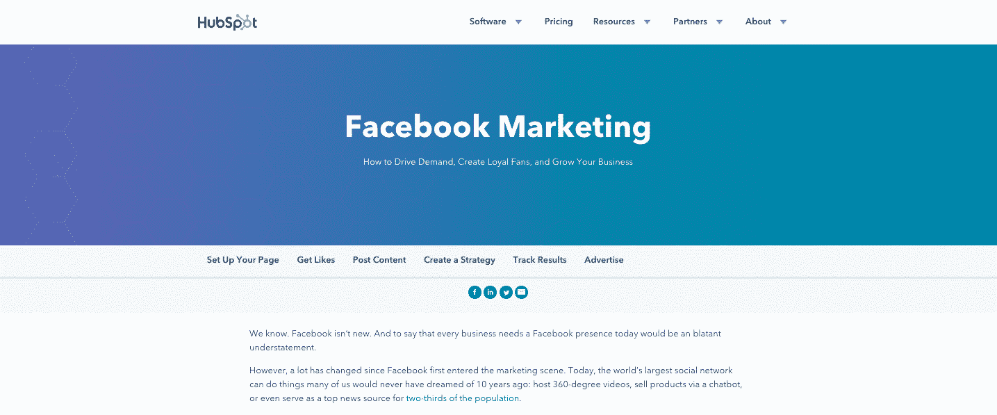 Beispiel 4 Hubspots Facebook Marketing Guideline