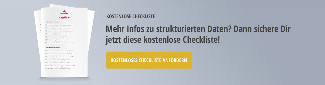 Kostenlose Checkliste für strukturierte Daten morefire