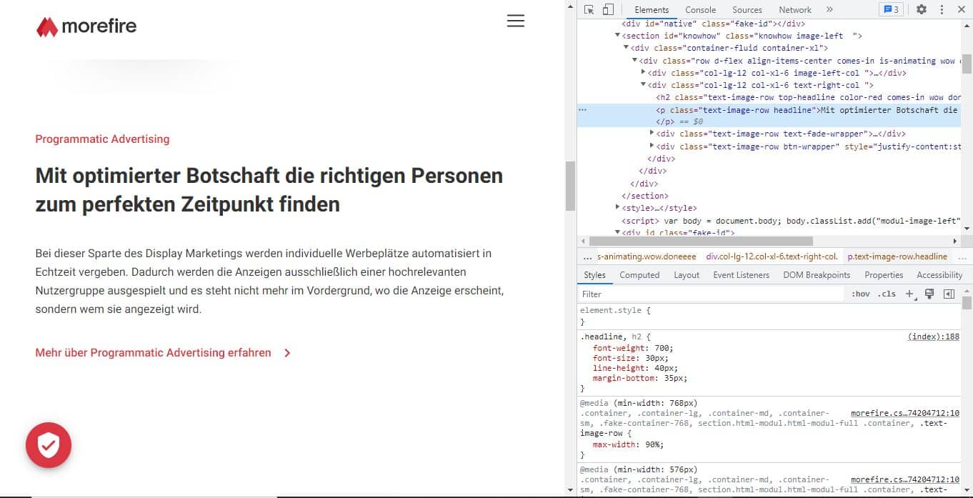 Quellcode mit den Chrome Dev Tools untersuchen