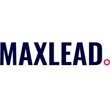 MAXLEAD Logo in Blau und Pink für digitales Marketing