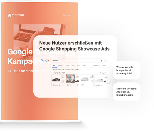 Cover des Kompakt-Guides zu Google Shopping Kampagnen mit 11 Tipps für mehr Verkäufe