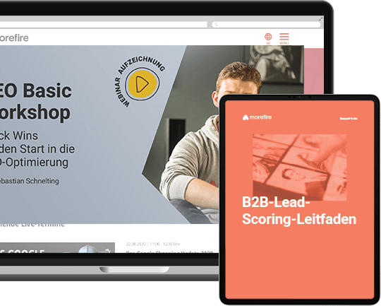 Webinar über SEO-Grundlagen und eBook zum B2B Lead Scoring Leitfaden