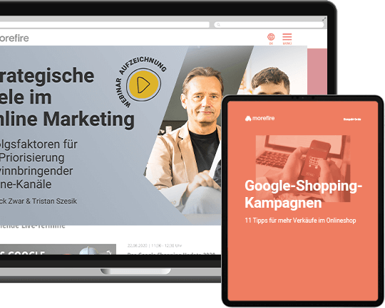 Webinar-Aufzeichnung zu Google Shopping Kampagnen und eBook mit Tipps für mehr Verkäufe