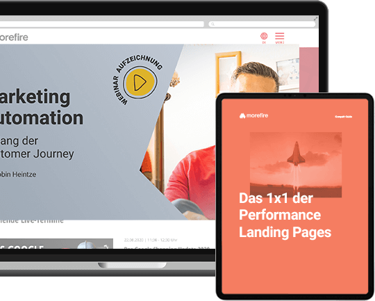 Webinar-Aufzeichnung zu Marketing Automation und eBook über Performance Landing Pages