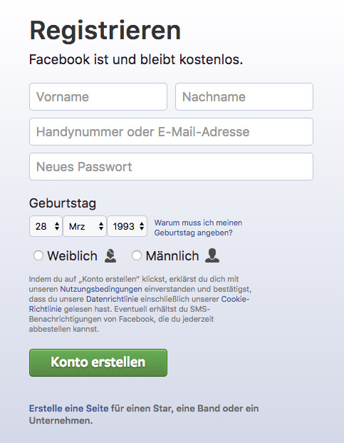Facebook - Klare Call-To-Action