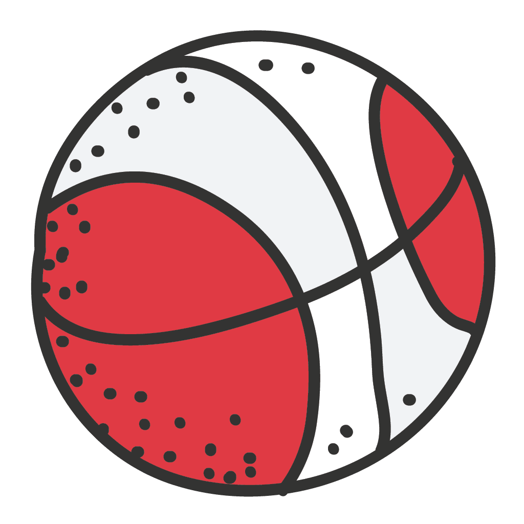 Illustration eines Basketballs, Symbol für Sport und Teamgeist