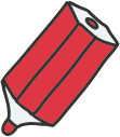Illustration einers roten Stifts, die als Symbol für SEO-Aktivität dient