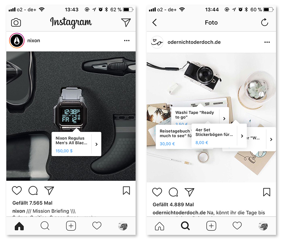 Instagram Shopping Funktionen