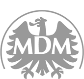 Logo der MDM Münzhandelsgesellschaft, einem Anbieter für Sammlermünzen und Münzhandel