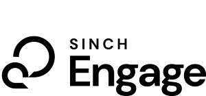 Sinch Engage Logo in schwarzer Schrift