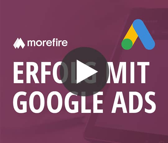 Video-Cover mit dem Text "Erfolg mit Google Ads" und dem Google Ads Logo
