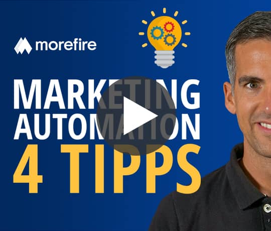 Mann erklärt vier Tipps zur Marketing Automation im Video Thumbnail