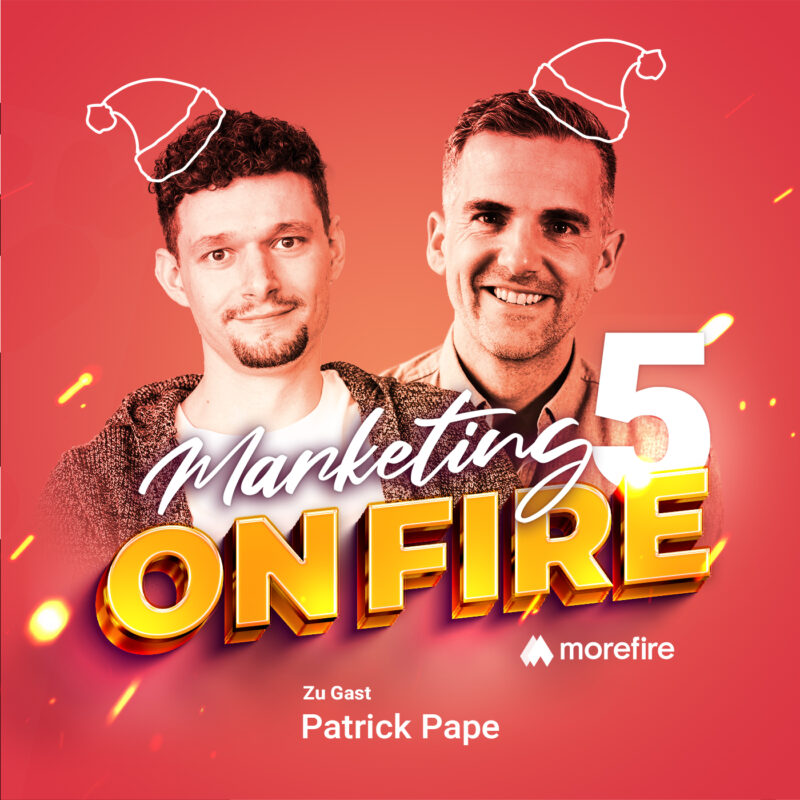 Cover des Marketing on Fire Adventskalenders mit Host und Gast