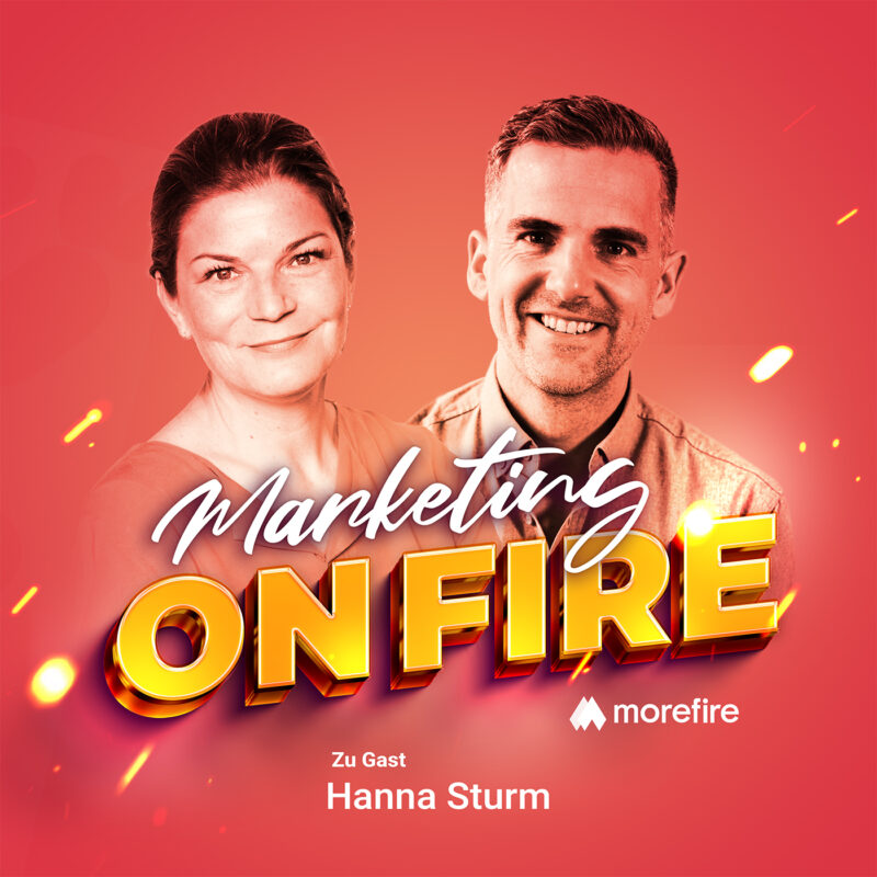 Podcast-Cover des Marketing on fire Podcast mit Robion Heintze und Thomas Koch