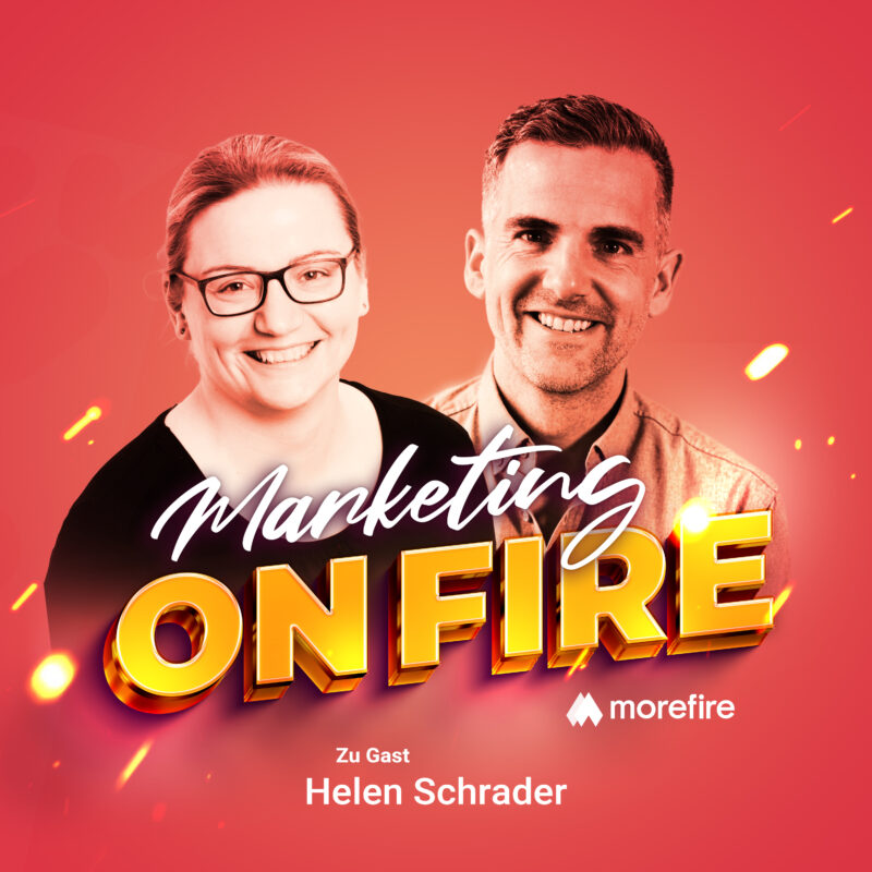 Podcast Cover von Marketing on fire mit Robin Heintze und Helen Schrader 