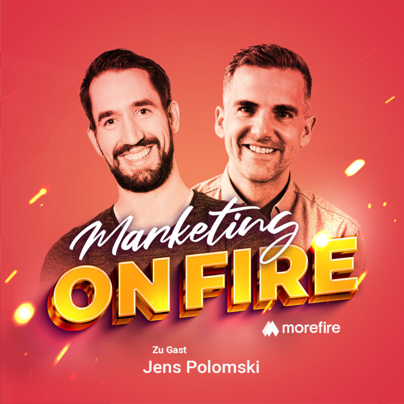 Marketing on Fire KI Sprechstunde Podcast Cover mit Robin Heintze und Jens Polomski 