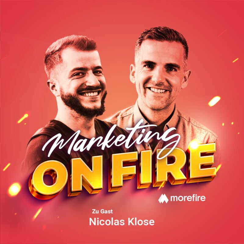 Podcast Cover von Marketing on fire mit Robin Heintze und Nicolas Klose