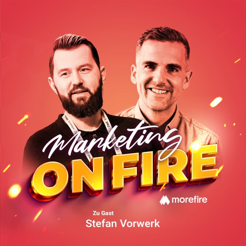 Podcast Cover von Marketing on Fire mit Robin Heintze und Gast