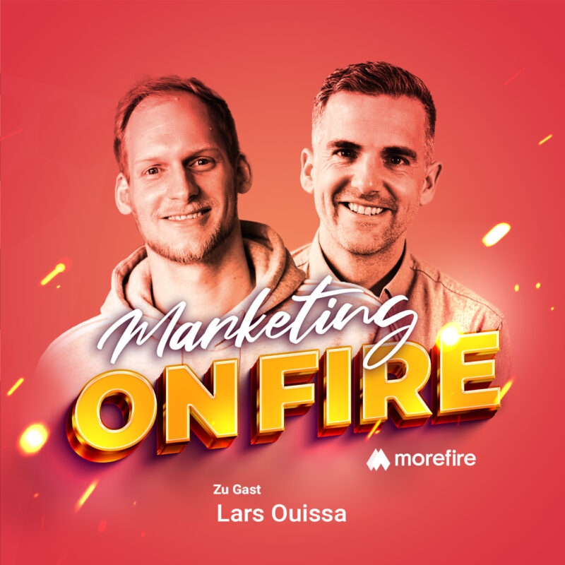 Marketing on Fire Podcast Cover mit Robin Heintze & Gast
