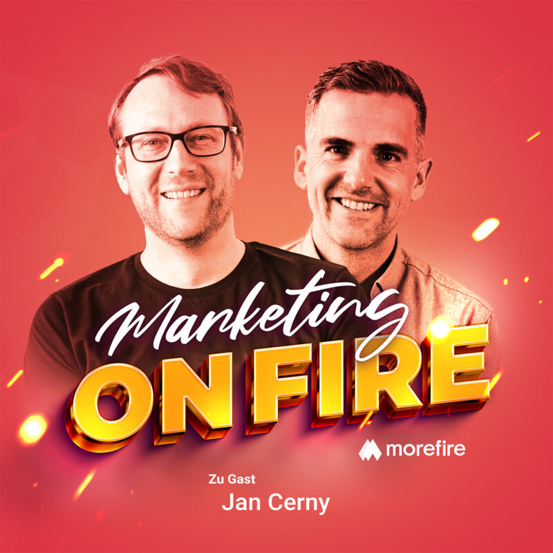 Markeitng on fire Podcast cover mit Robin Heintze und Jan Cerny