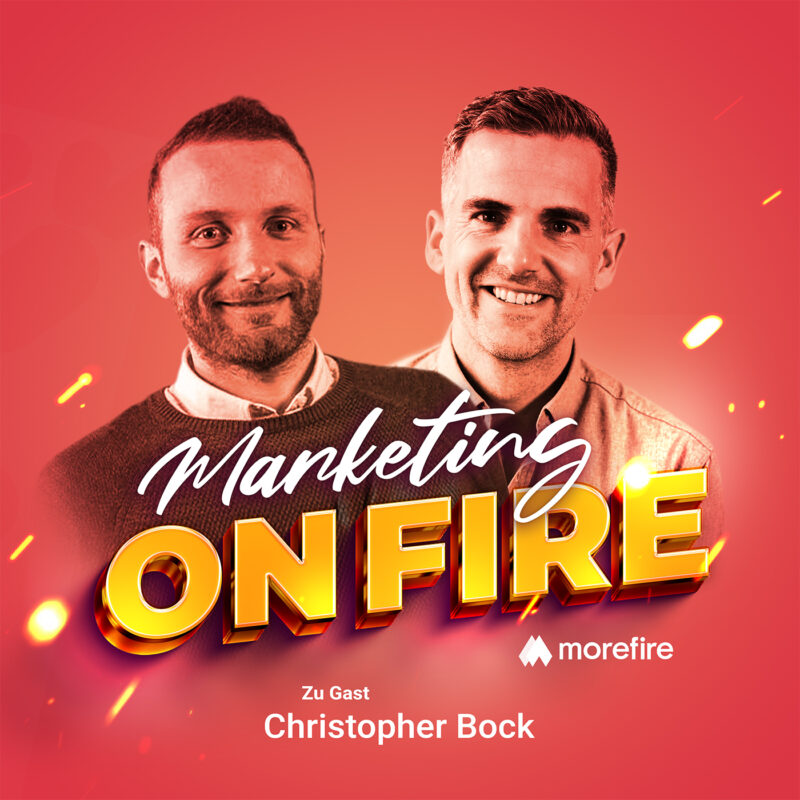Marketing on Fire Podcast Cover mit Robin Heintze & Gast
