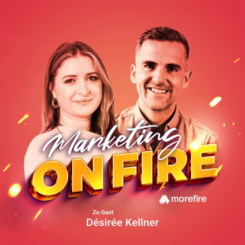Marketing on Fire Podcast Cover mit Robin Heintze & Desiree Kellner