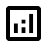 Schwarz-Weiß-Icon eines Diagrammsymbols für Analytics und Datenvisualisierung.