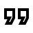 Schwarzes Umrisssymbol von Anführungszeichen