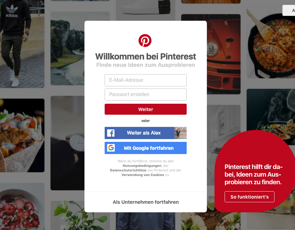 Pinterest - Kontrastreiche Formularfelder