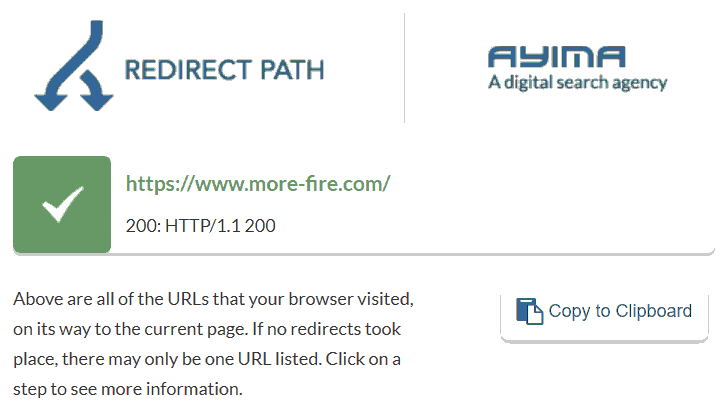 Redirect Path Screenshot