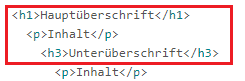 Falsche Reihenfolge von Überschriften