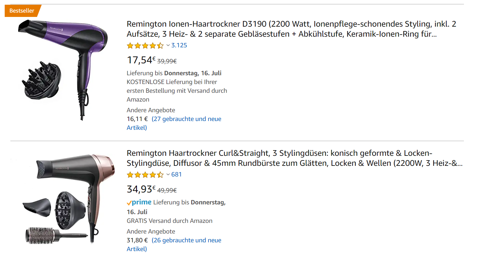 Rezensionen auf Amazon