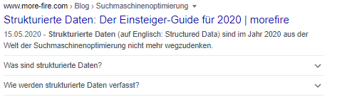 Rich Snippet auf Google - morefire