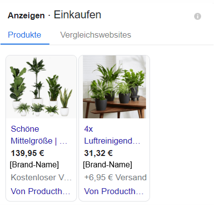 Shopping-Anzeigen bei Google