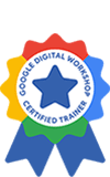 Google Ads Certified Trainer Badge von morefire, zeigt zertifizierte Trainerqualifikation im Bereich Google Ads