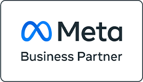 Meta Business Partner Abzeichen von Morefire, das die Partnerschaft mit Meta im Bereich Business Marketing zeigt.
