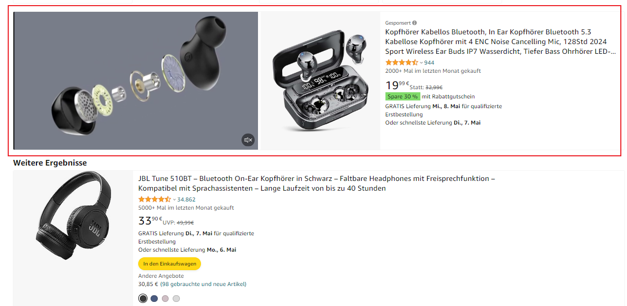 Sponsored Brands Video Ads auf Amazon