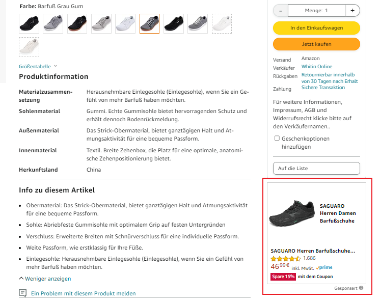 Sponsored Display Ads auf Amazon