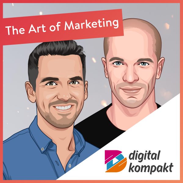 Podcast-Cover „The Art of Marketing“ mit Joel Kaczmarek und Co-Moderator