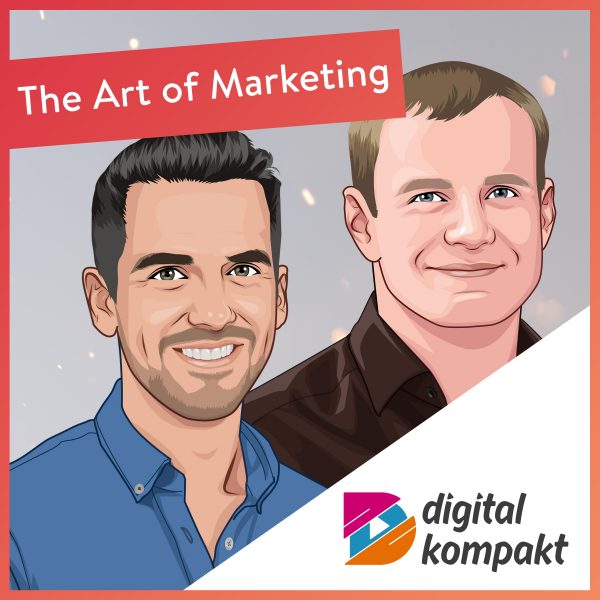 Podcast-Cover „The Art of Marketing“ mit Eric Pfannmüller und Co-Moderator