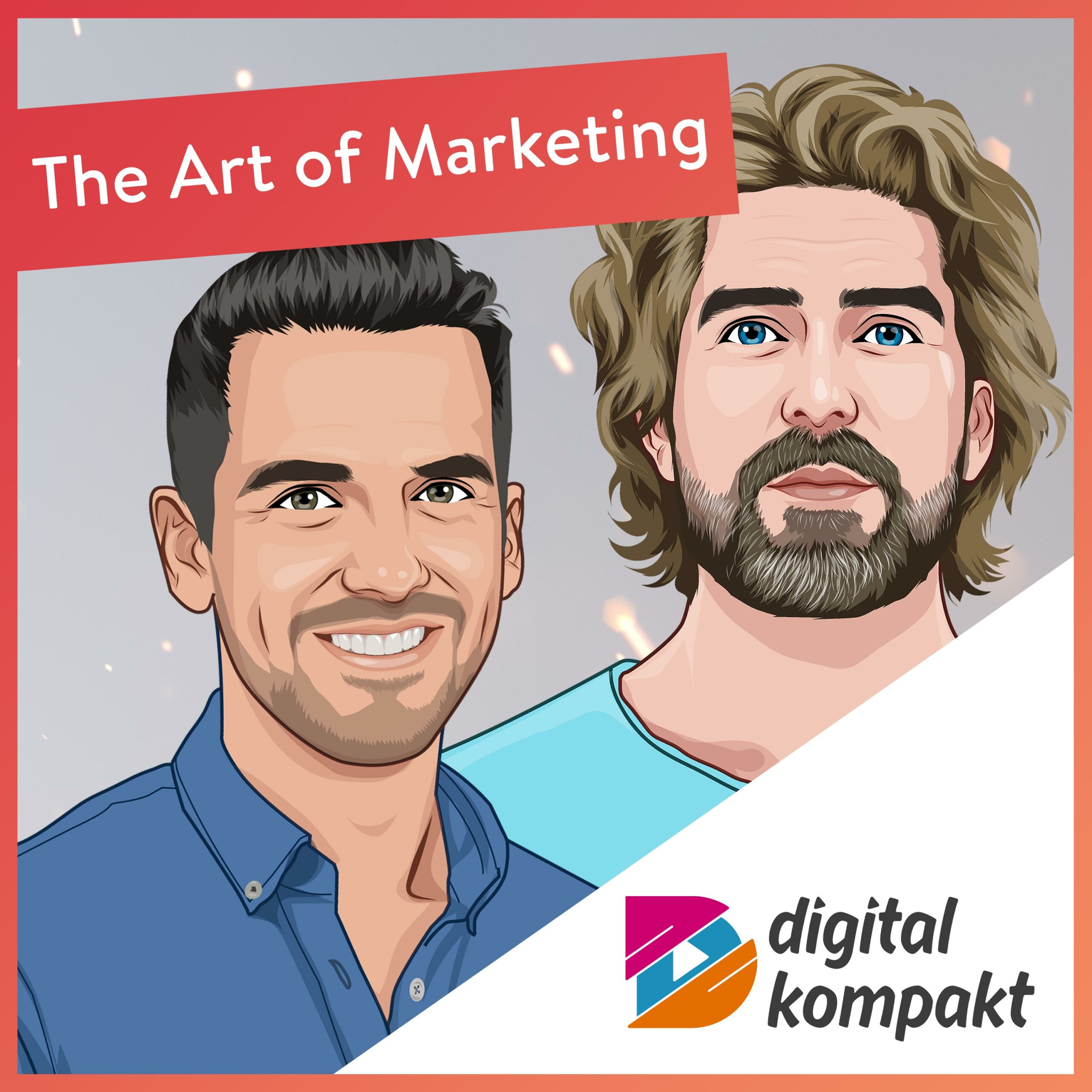 Podcast-Cover „The Art of Marketing“ mit Nils Glagau und Co-Moderator