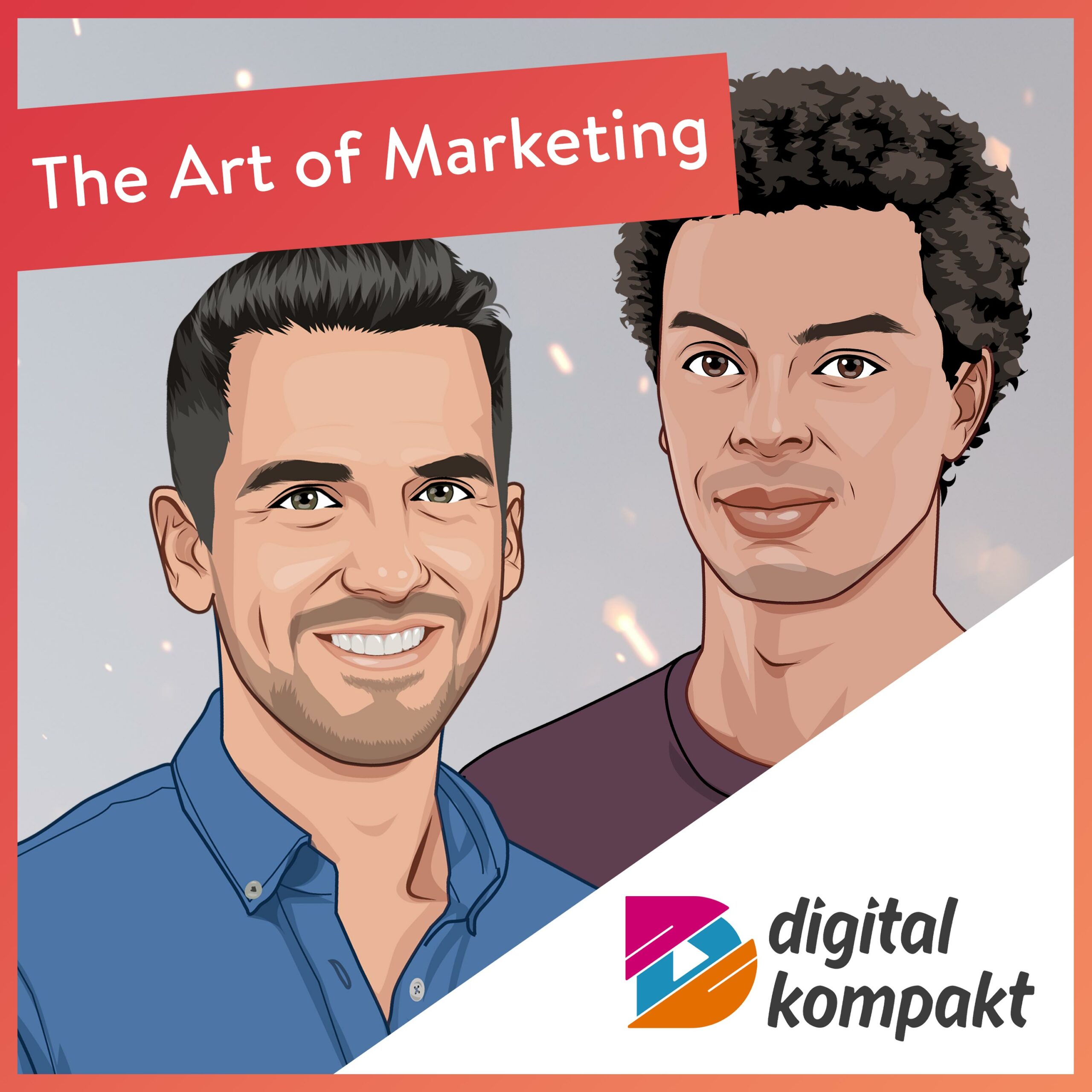 Podcast-Cover „The Art of Marketing“ mit Michael Löhr und Co-Moderator