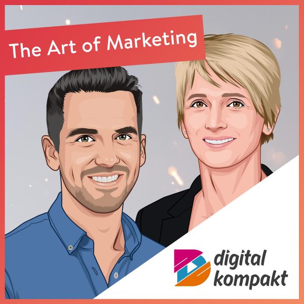Podcast-Illustration mit Nina Schaffert und Robin Heintze